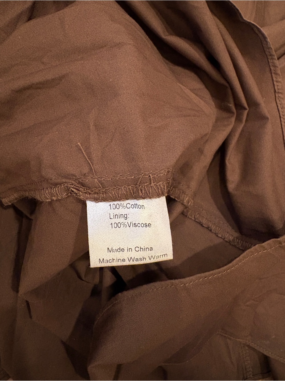 Petal & Pup Karla Maxi Dress Bitter Chocolate Brown Puff Sleeve Cotton Size 4 - Picture 9 of 9